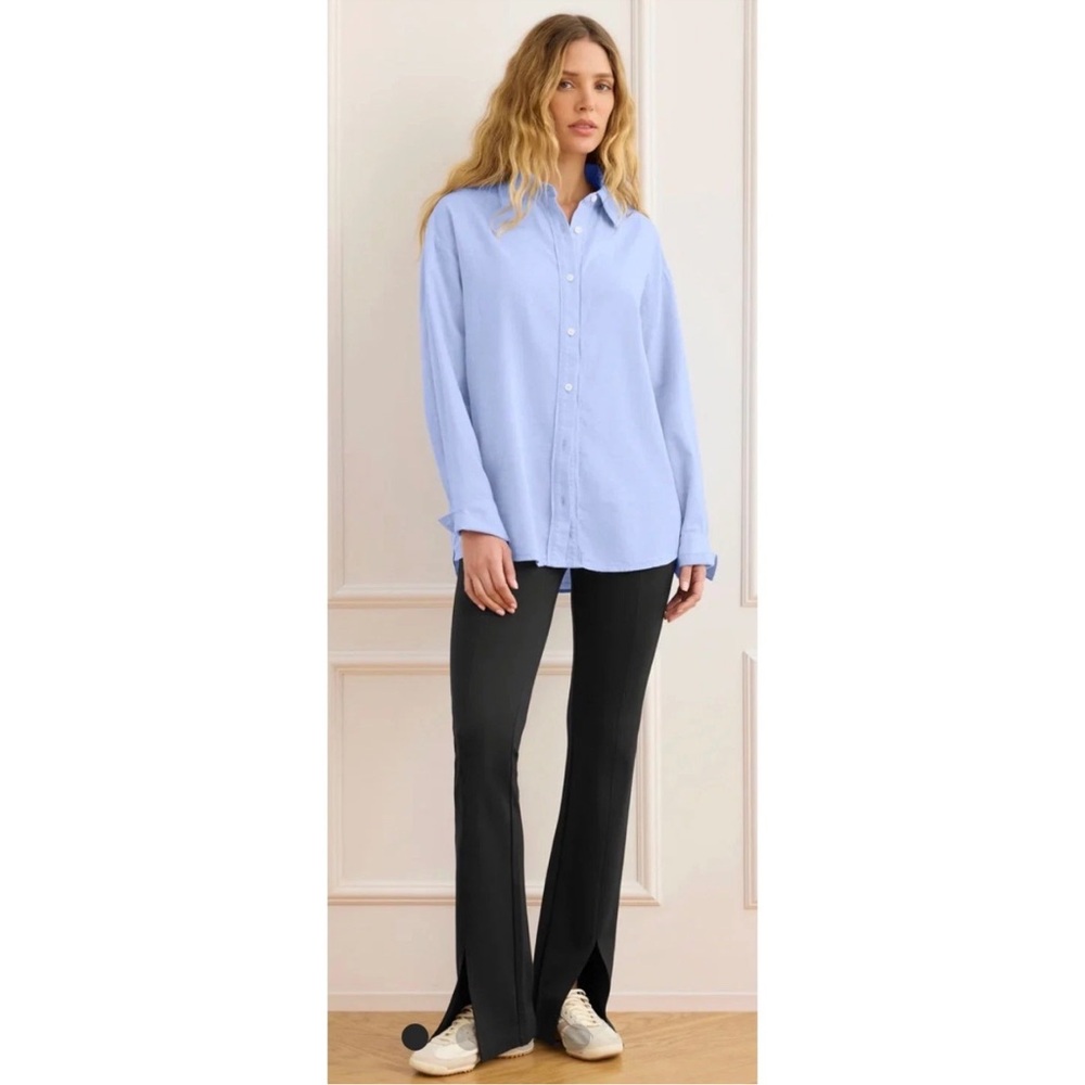 CAbi Flegging #6278 Black Legging Split Hem Pull On Pants